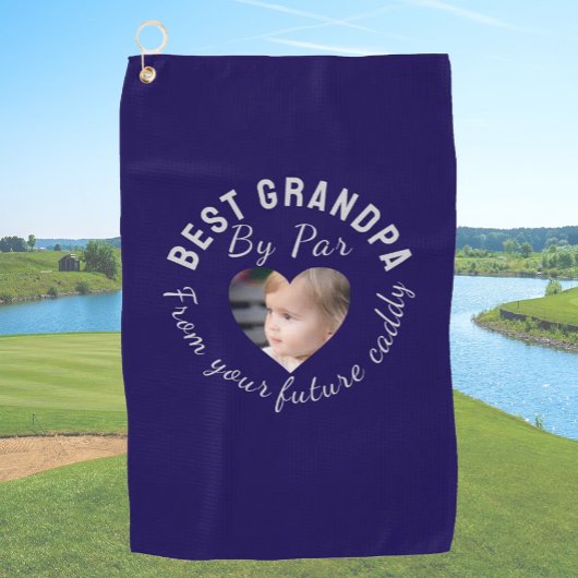 Beste Opa Aangepaste Kinder Foto Blauw Gepersonali Golfhanddoek