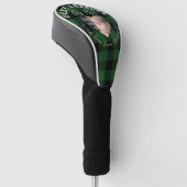 Beste opa aangepaste kinderfoto groene buffelplaid golfheadcover (Schuin)