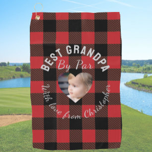 Beste opa aangepaste kinderfoto rode Buffalo gerui Golfhanddoek