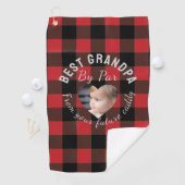 Beste opa aangepaste kinderfoto rode Buffalo gerui Golfhanddoek (Insitu)