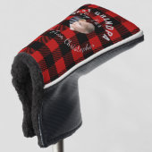 Beste opa aangepaste kinderfoto rode Buffalo gerui Golfheadcover (3/4 voorkant)