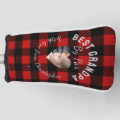 Beste opa aangepaste kinderfoto rode Buffalo gerui Golfheadcover (Voorkant)
