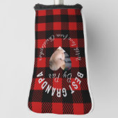 Beste opa aangepaste kinderfoto rode Buffalo gerui Golfheadcover (Draai 90)