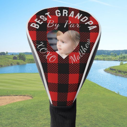 Beste opa aangepaste kinderfoto rode Buffalo gerui Golfheadcover