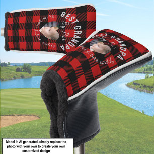 Beste opa aangepaste kinderfoto rode Buffalo gerui Golfheadcover