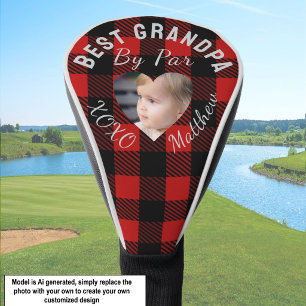 Beste opa aangepaste kinderfoto rode Buffalo gerui Golfheadcover
