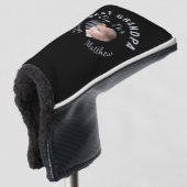 Beste opa aangepaste kinderfoto zwart golfheadcover (3/4 voorkant)