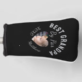 Beste opa aangepaste kinderfoto zwart golfheadcover (Voorkant)