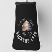 Beste opa aangepaste kinderfoto zwart golfheadcover (Draai 90)