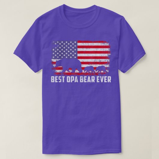 Beste Opa-Beer ooit Amerikaanse vlag Vaderdag T-shirt (Design voorkant)