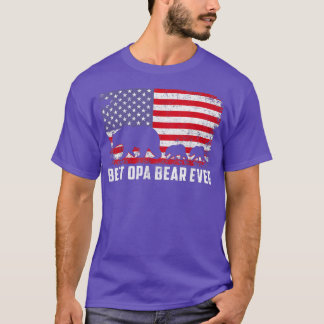 Beste Opa-Beer ooit Amerikaanse vlag Vaderdag T-shirt
