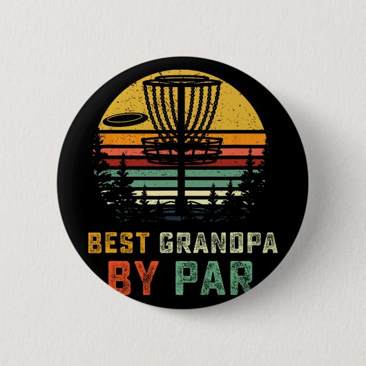 Beste opa bij Par Vaderdag Frisbee Disc Golf Ronde Button 5,7 Cm (Voorkant)