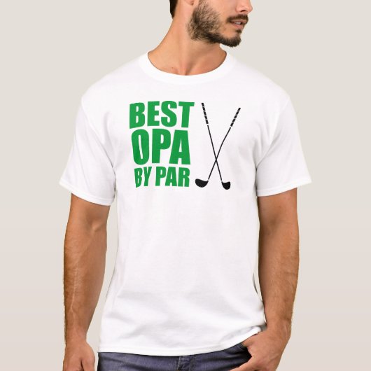 Beste Opa By Par Duitse Opa Golf T-shirt (Voorkant)