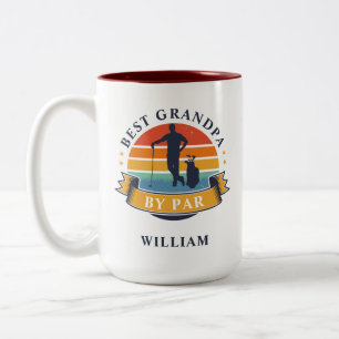 Beste Opa By Par Gepersonaliseerd Golfer Tweekleurige Koffiemok