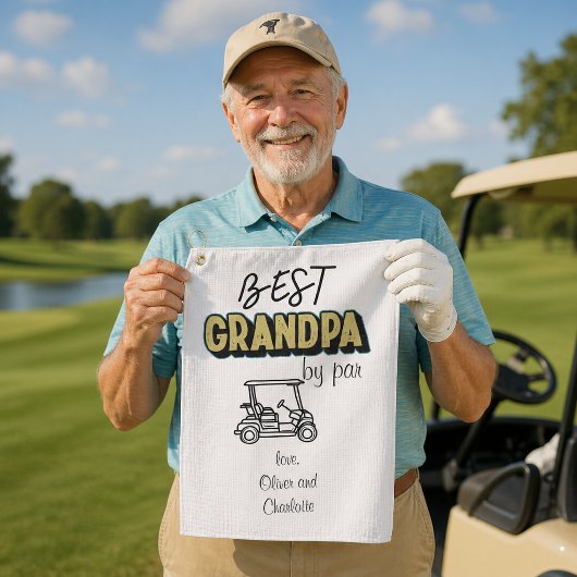 Beste Opa By Par Golfkar Golfhanddoek