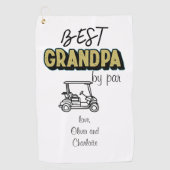 Beste Opa By Par Golfkar Golfhanddoek (Voorkant)