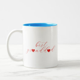 Beste opa, cadeau voor grootvader, modern tweekleurige koffiemok