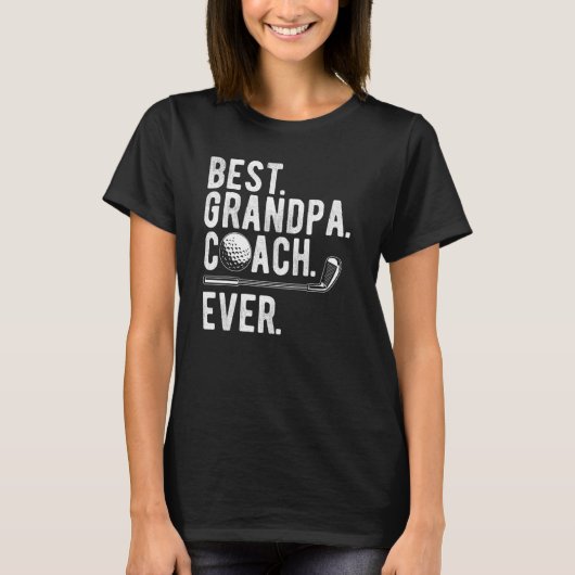 Beste opa Coach Ever Golf T-shirt (Voorkant)