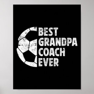 Beste Opa Coach Voetbal Opa Van Een Voetbalspeler Poster
