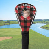 Beste Opa Custom Kinder Foto Red Buffalo Plaid Golfheadcover