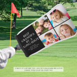 BESTE OPA DOOR EEN LONG SHOT 4 Fotocollage Golfheadcover<br><div class="desc">Creëer een aangepaste fotocollage golf putter hoofd cover voor de golfer grootvader met de voorgestelde bewerkbare grappige titel BEST GRANDPA BY A LONG SHOT, 4 foto's en uw aangepaste tekst in optionele verschillende kleurencombinaties. WIJZIGINGEN: Wijzig de achtergrondkleur en tekst lettertype stijl, kleur, grootte en plaatsing in EDIT. ASSISTENTIE: Voor hulp...</div>