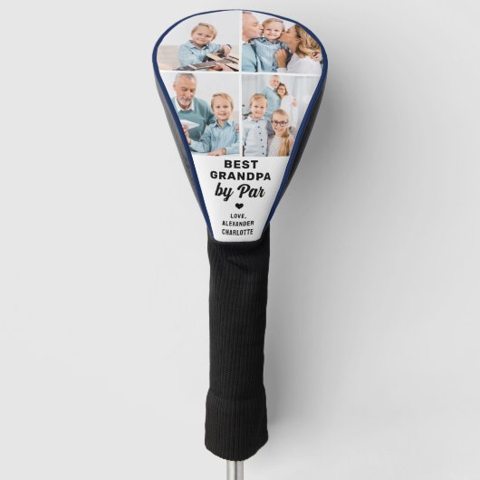 Beste OPA door par - Aangepaste 4 foto collage Golfheadcover (Voorkant)