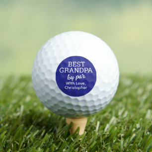 Beste opa door Par Aangepaste blauwe witte Golfballen