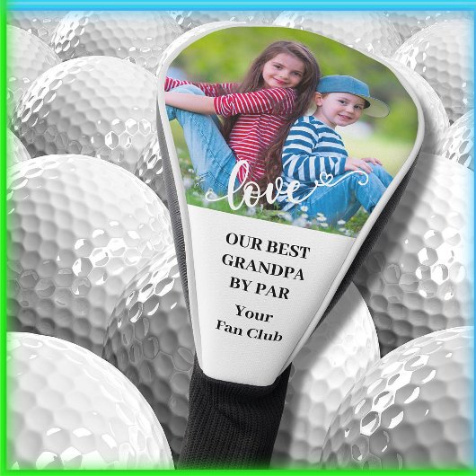 Beste opa door Par aangepaste foto Golfheadcover