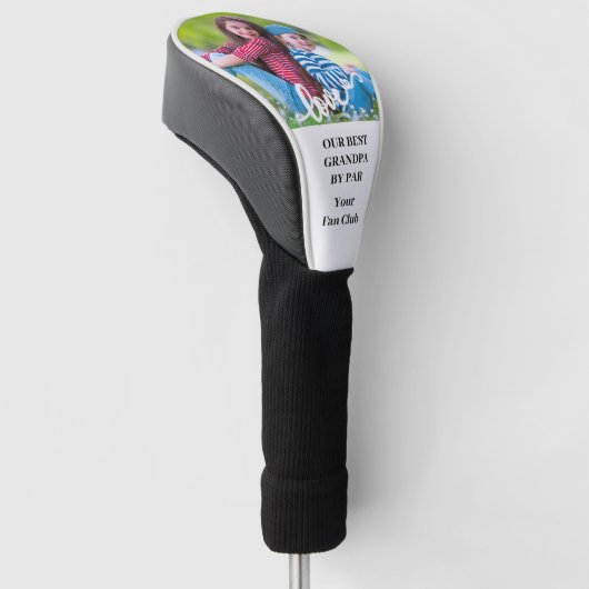 Beste opa door Par aangepaste foto Golfheadcover (Schuin)