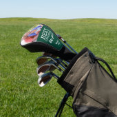 Beste opa door par Aangepaste foto groen Golfheadcover (Insitu)