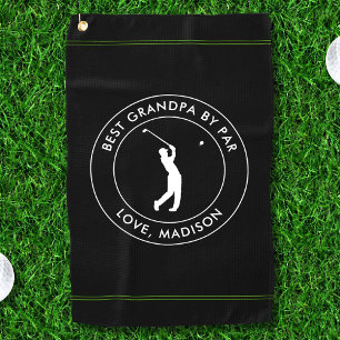 Beste opa door par aangepaste golfer naam tekst golfhanddoek