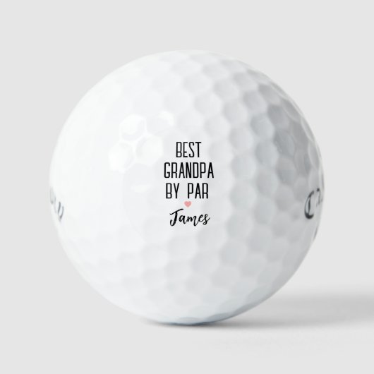 Beste opa door Par aangepaste naam Golfballen (Voorkant)