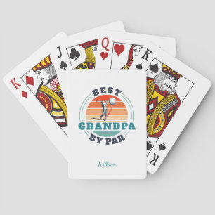 Beste opa door Par aangepaste Vaderdag Retro Pokerkaarten
