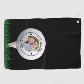 Beste opa door par één foto golfhanddoek (Horizontaal)