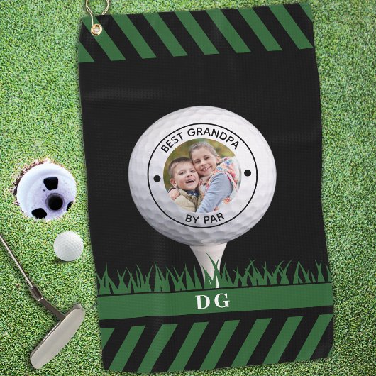Beste Opa Door Par Foto Gepersonaliseerd Golfhanddoek