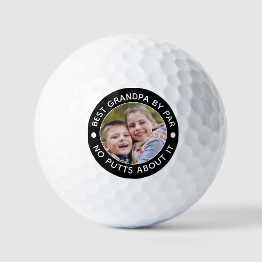BESTE OPA DOOR PAR Foto Grappige aangepaste kleure Golfballen (Voorkant)