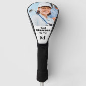 Beste Opa Door Par Foto Monogram Aangepast Golfheadcover (Voorkant)