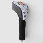 Beste Opa Door Par Foto Monogram Aangepast Golfheadcover (Schuin)
