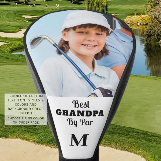 Beste Opa Door Par Foto Monogram Aangepast Golfheadcover