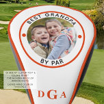 BESTE OPA DOOR PAR Foto Monogram Sinaasappel Golfheadcover<br><div class="desc">Voor de speciale golf-liefhebber grootvader, creëer een unieke foto golf hoofd cover met de bewerkbare titel BEST GRANDPA BY PAR en gepersonaliseerd met een foto en zijn monogram in een bewerkbare oranje kleur en voorgestelde sinaasappel leidingen kunt u wijzigen op de bestelling voorkeur pagina. ASSISTENTIE: Voor hulp bij het aanpassen/personaliseren...</div>