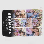 Beste Opa door Par Fotocollage Golfhanddoek (Horizontaal)