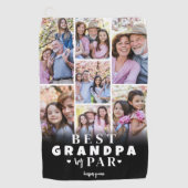 Beste Opa door Par Fotocollage Golfhanddoek (Voorkant)