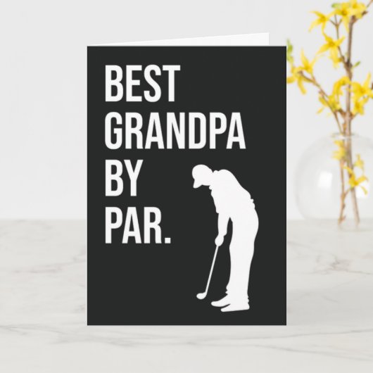 Beste Opa door Par Funny Golf Kaarten voor Golfer (Gele Bloem)