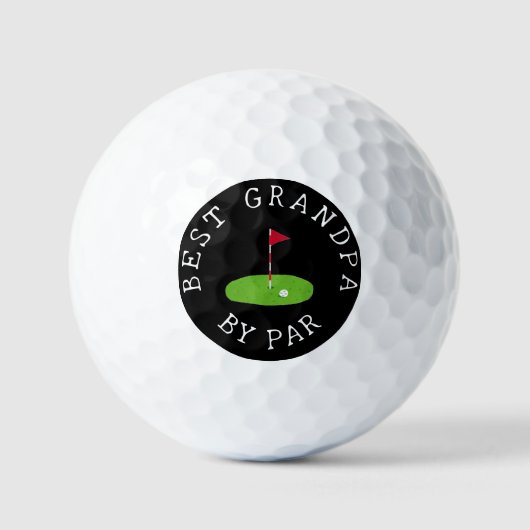 Beste Opa door Par Golf Ball - Grappige Vaderdag Golfballen (Voorkant)