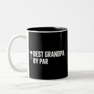 Beste opa door Par Golf Cadeau Humor Sarcasme Grap Tweekleurige Koffiemok