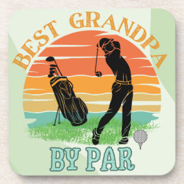 Beste opa door par golf zonsondergang bier onderzetter