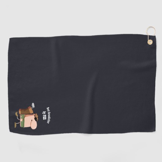 Beste OPA door PAR -Grappige Golf Golfer Golfen Golfhanddoek (Horizontaal)
