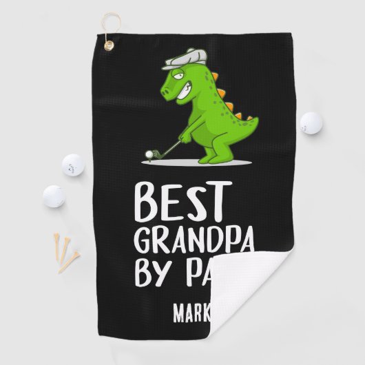 Beste Opa door Par Grootvader grappige Dinosaurus Golfhanddoek (Insitu)