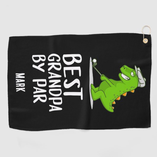 Beste Opa door Par Grootvader grappige Dinosaurus Golfhanddoek (Horizontaal)
