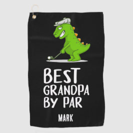 Beste Opa door Par Grootvader grappige Dinosaurus Golfhanddoek